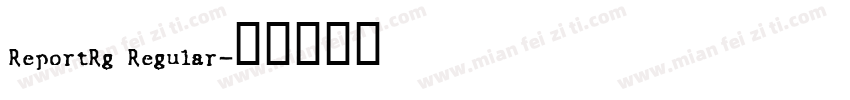 ReportRg Regular字体转换